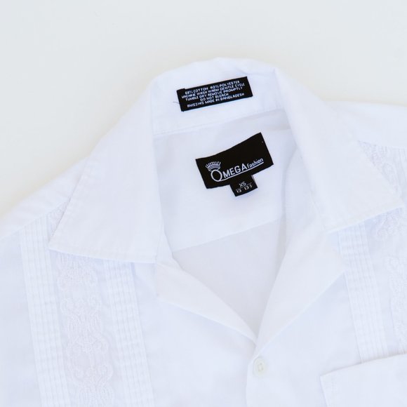 Men's White Embroidered 4 Pocket Shirt - Picture 5 of 5